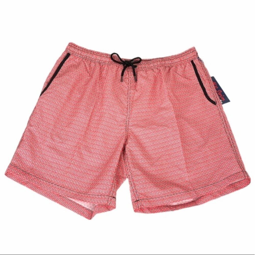 Mr. Swim Octagon Shapes Swim Trunks, Orange, XXL